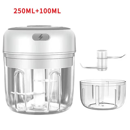 Electric Food Chopper Garlic Crusher Meat Grinder Mini Garlic Press Vegetable Chopper Masher Machine USB Kitchen Gadgets