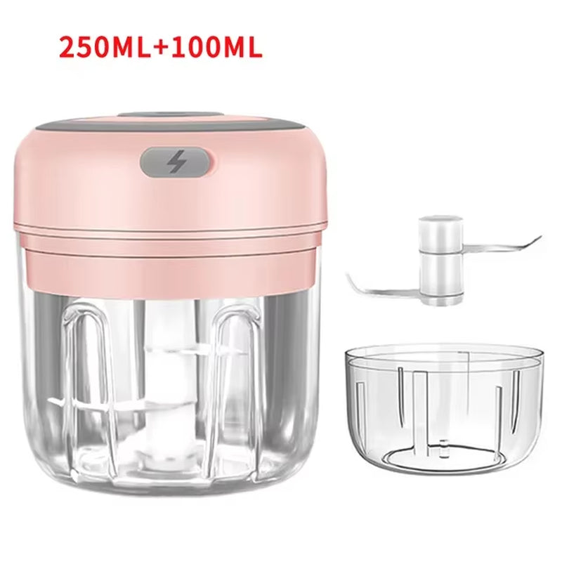 Electric Food Chopper Garlic Crusher Meat Grinder Mini Garlic Press Vegetable Chopper Masher Machine USB Kitchen Gadgets