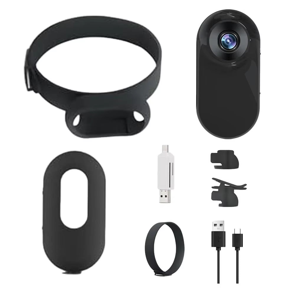 Pet Collar Camera HD 1080P Mini Sports Camera with Screen Video Recording Outdoor Wireless Camera Collar Pet Cat Safety Supplies