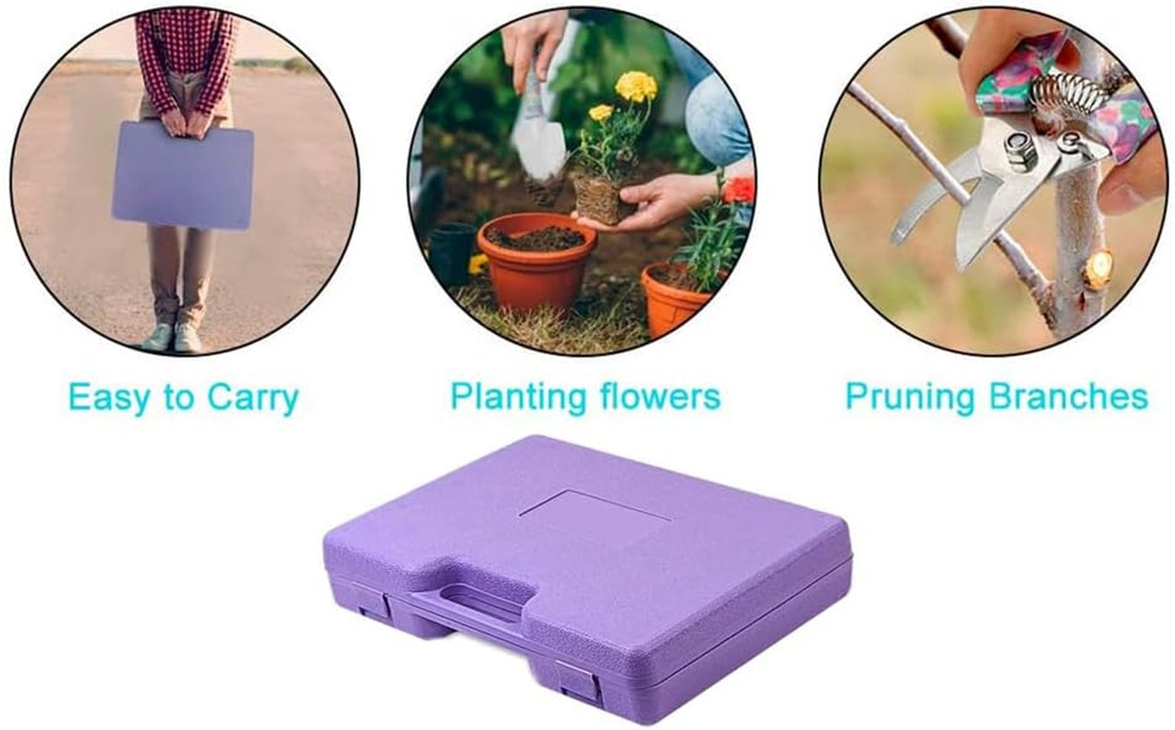 Gardening Tools Set, Unique Gardening Gifts for Women, Gardening Hand Tools with Purple Carrying Case, Gardening Kit for Home Gardening Flowers Potted Trim Loosing Planting Tools (5PCS)