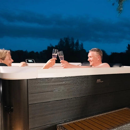 Oslo 6 Person Squared Hot Tub with Hydro Massage Jets plus & LED Strip