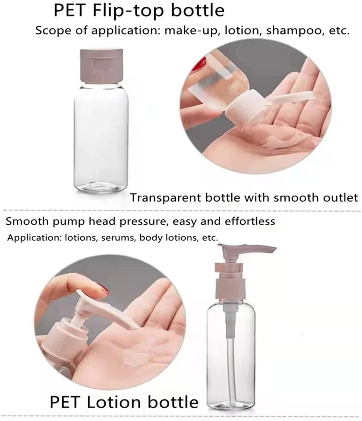 Portable Travel Bottles Set, 11 Pack Travel Size Containers for Toiletries, Shampoo Leak-Proof Travel Accessories