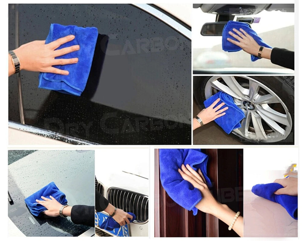 30X30Cm Car Wash Microfiber Towel Car Cleaning Drying Cloth Hemming Car Care Cloth Detailing Car Wash Towel for Car