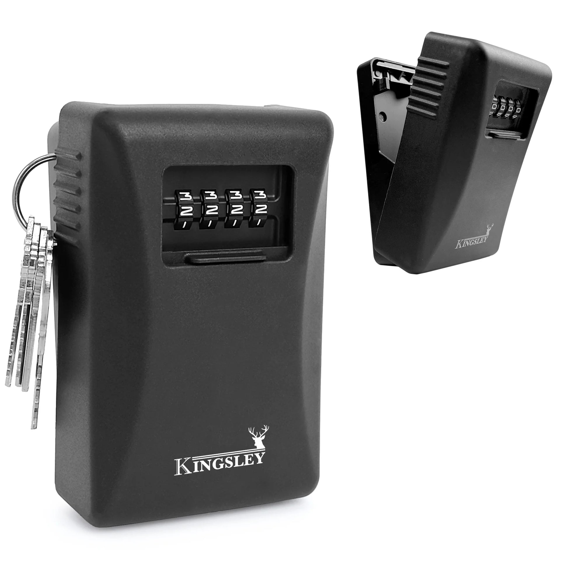 Guard-A-Key Black Realtor'S Lockbox for House Key, 5 Key Capacity, Resettable Code House Key Safe Security Lock Box for Outside